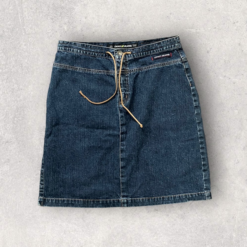 DKNY Vintage Denim Midi Skirt